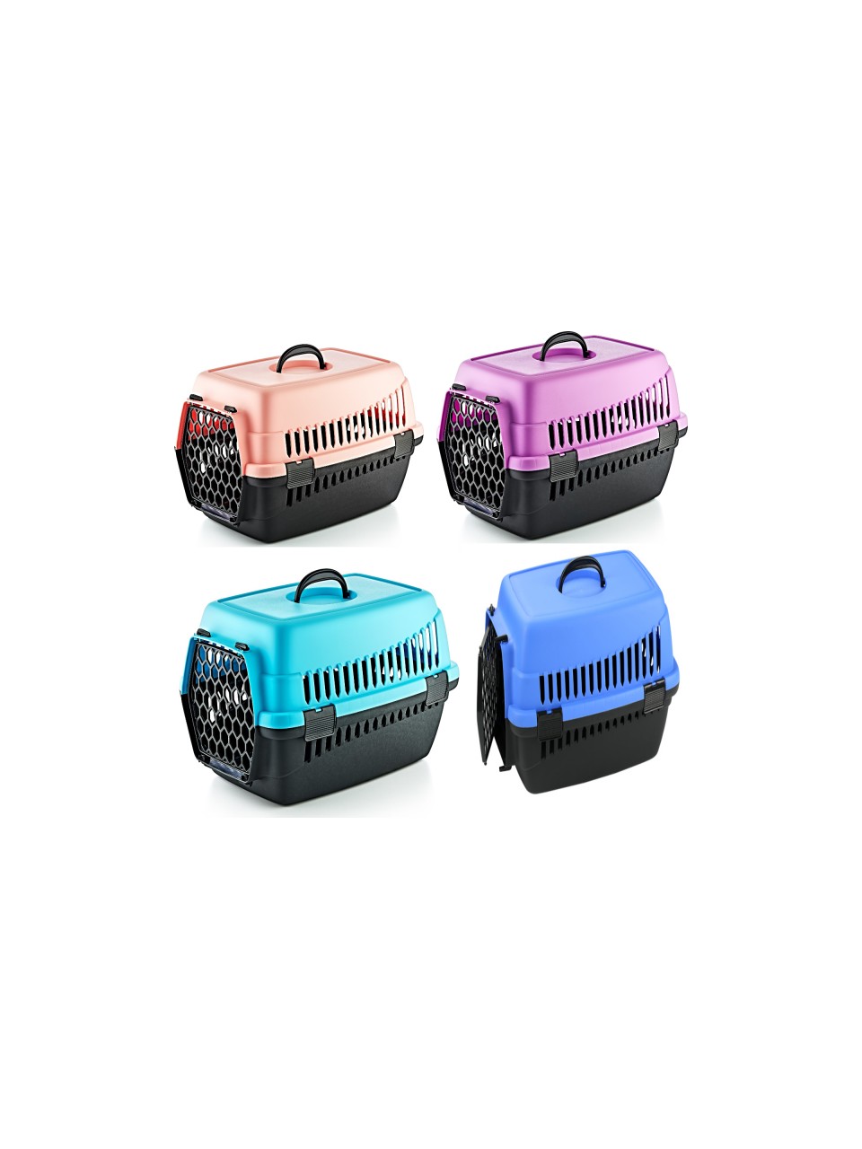 10823042564146.jpg Plastik Kedi Köpek Taşıma Çantası 49*35*32,5 cm Karışık Renklerde - Görsel 1