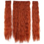 Fiber Sen Kabarık Dalgalı Yarım Ay + 2 Yan Çıt Çıt / Bakır - Görsel 2
