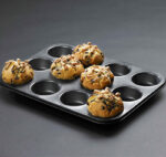 12 Bölmeli Metal Yapışmaz Muffin Kek Kalıbı - Görsel 4