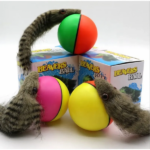 Hareketli Sesli Peluş Toplu Fare Pilli Kedi Oyuncağı 8 CM - Görsel 4