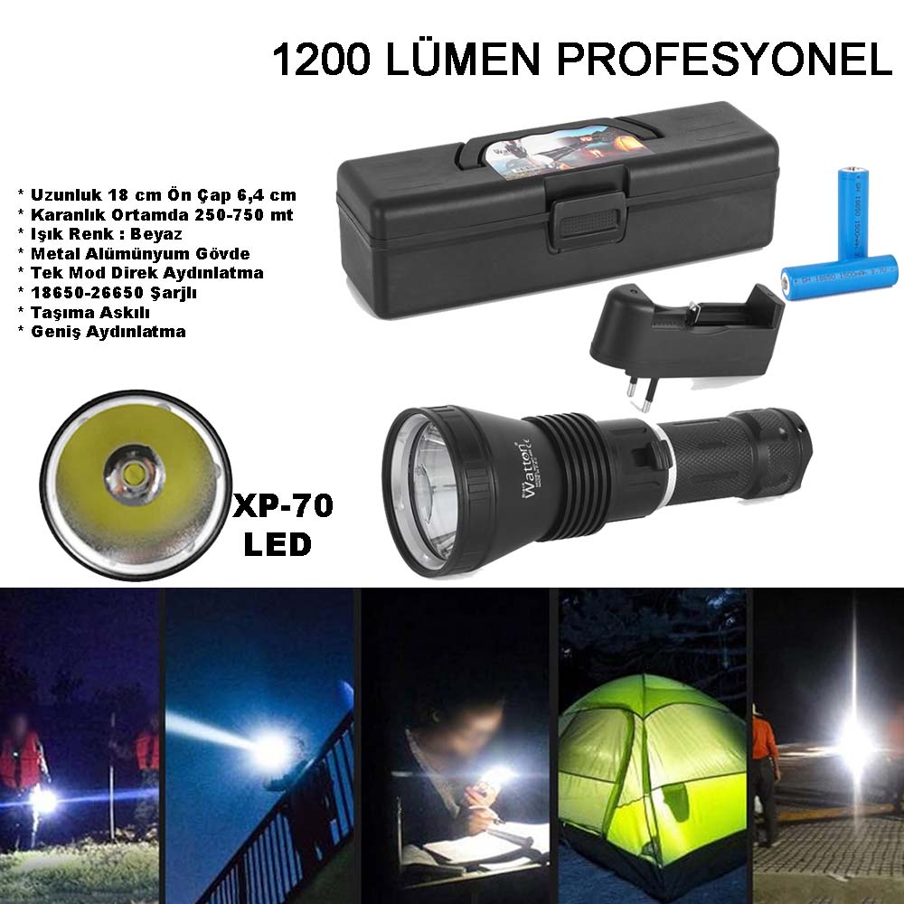 1200-lumen-profesyonel-sarjl-18072-1.jpg 1200 LÜMEN PROFESYONEL ŞARJLI EL FENERİ WATTON WT-655 - Görsel 1