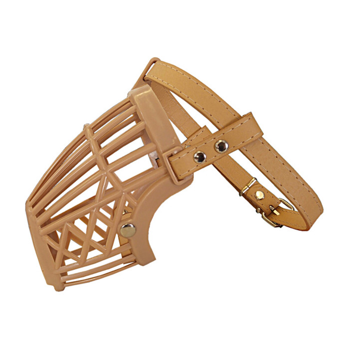 1313-447jpg-jpg.jpg Karamel Plastik Köpek Ağızlığı 13 cm-37 cm Bej XLarge - Görsel 1