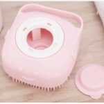 Şampuan Hazneli Kedi Köpek Silikon Duş Fırçası 11 cm Pembe - Görsel 3