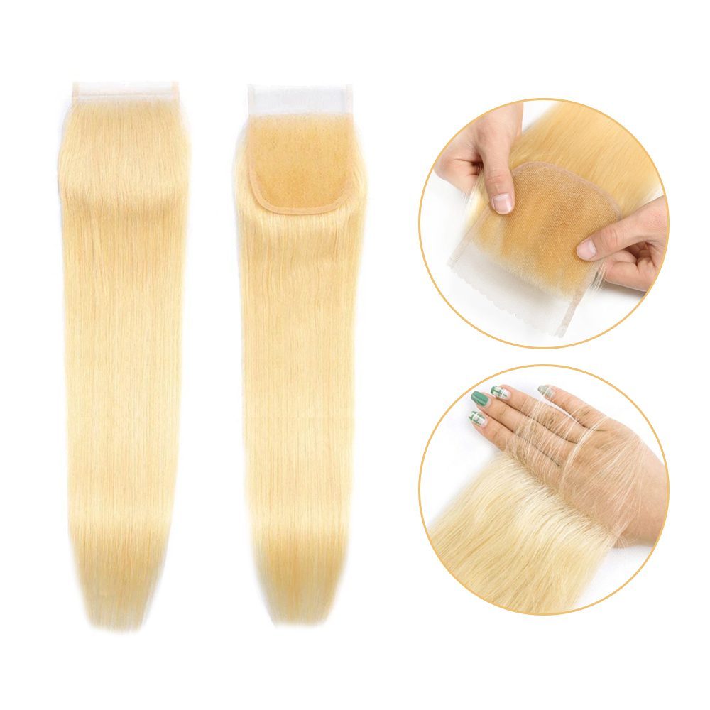 14inch.jpg Peruk Tepesi Platin Renk (Closure) 14inch - Görsel 1