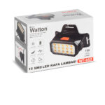 Watton WT-652 15 LED'li Sarı Beyaz Şarjlı Kafa Lambası - Görsel 2