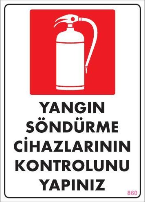 18954.jpg Yangın Söndürme Tüpü Levhası 25x35 - Görsel 1