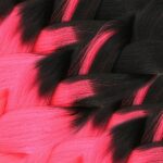 Afrika Örgüsü Ve Rasta İçin Sen Ombreli  / Siyah / Neon Pembe - Görsel 3