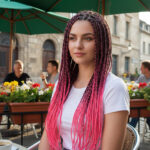 Afrika Örgüsü Ve Rasta İçin Sen Ombreli  / Siyah / Neon Pembe