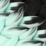 Afrika Örgülük Sen Ombreli  100 Gr. / Siyah / Su Yeşili - Görsel 2
