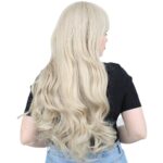 Kahküllü Uzun Dalgalı Fiber Sen Peruk / Balköpüğü / Platin Röfleli - Görsel 3