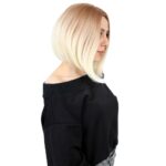 Kahkülsüz Düz Kısa Fiber Sen Peruk / Balköpüğü / Platin Ombreli - Görsel 2