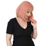 Küt Kahküllü Fiber Sen Peruk / Gül Kurusu - Görsel 2