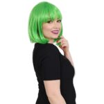Küt Kahküllü Fiber Sen Peruk / Neon Yeşil - Görsel 2