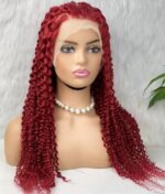 Gerçek Front Lace Tül Peruk / Kabarık Afro / Kızıl 70/75cm - Görsel 3