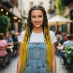 Afrika Örgüsü Ve Rasta İçin Sen Ombreli  / Siyah / Sarı
