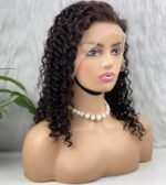 Gerçek Front Lace Tül Peruk / Afro Dalga / Doğal 50/55cm - Görsel 3