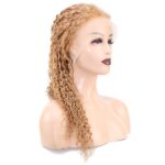 Afro Dalga Front Lace Gerçek Tül Peruk / Altın Karamel / 60/65cm - Görsel 3