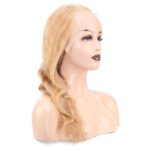 Dalgalı Front Lace Gerçek Tül Peruk / Altın Karamel / 60/65cm - Görsel 3