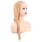 Düz Front Lace Gerçek Tül Peruk / Altın Karamel / 60/65cm - Görsel 3