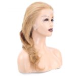 Dalgalı Front Lace Gerçek Tül Peruk / Sıcak Karamel / 60/65cm - Görsel 3