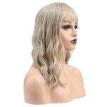 Dalgalı Kısa Perçemli Fiber Sen Peruk / Balköpüğü / Platin Röfleli - Görsel 3
