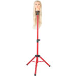 Kuaför Eğitim Mankeni İçin Metal Tripod / Kırmızı + Taşıma Çantası - Görsel 2