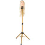 Kuaför Eğitim Mankeni İçin Metal Tripod / Simli Gold + Taşıma Çantası - Görsel 2