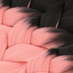 Afrika Örgülük Sen Ombreli  100 Gr. / Siyah / Pudra Pembe - Görsel 2
