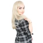 Düz Perçemli Orta Boy Fiber Sen Peruk / Balköpüğü / Platin Röfleli - Görsel 2