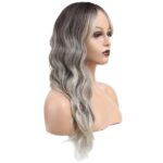 Dalgalı Perçemli Fiber Sen Orta Boy Peruk / Ombre ve Röfleli - Görsel 3