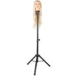 Kuaför Eğitim Mankeni İçin Metal Tripod / Siyah + Taşıma Çantası - Görsel 2