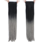 Fiber Sen Sihirli At Kuyruğu / Siyah / Gri Ombreli - Görsel 3