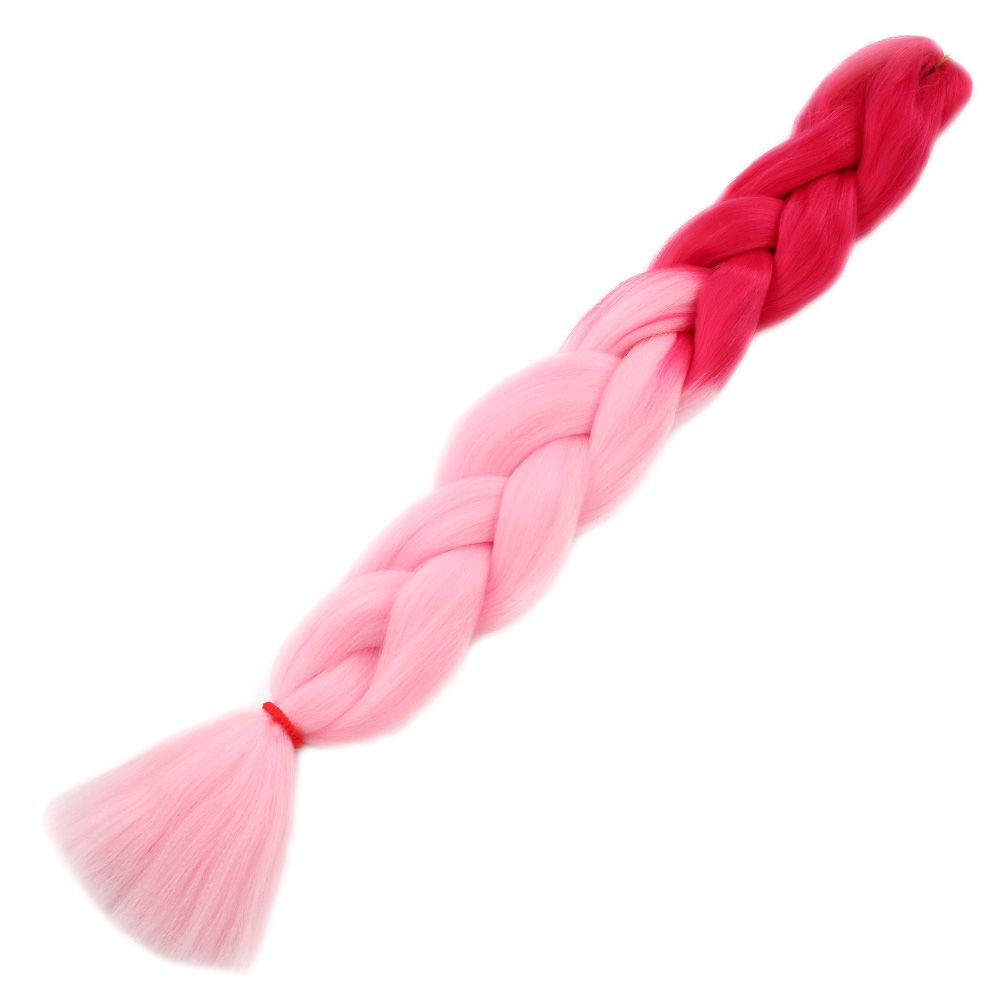 2-8.jpg Afrika Örgülük Sen Ombreli 100 Gr./ Koyu Pembe / Açık Pembe - Görsel 1