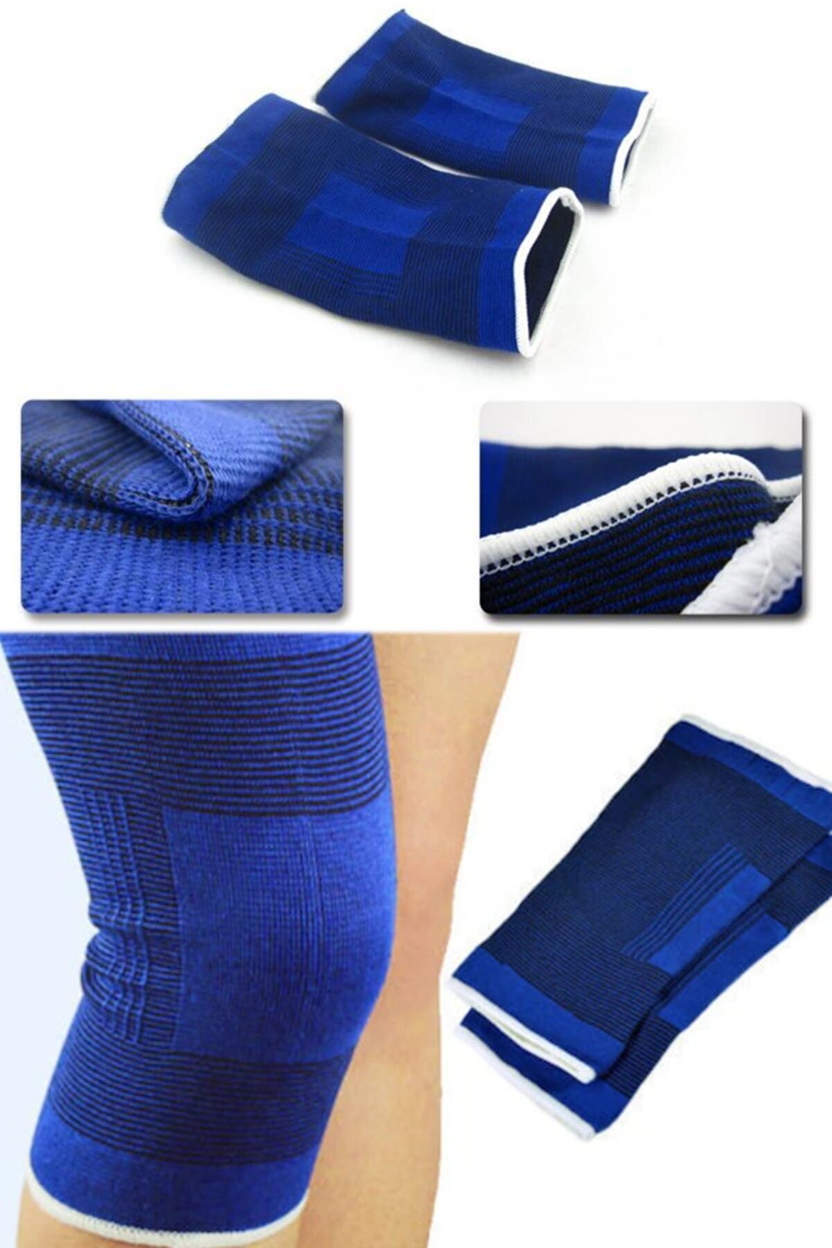 2-li-elast-1262-1.jpg 2 Li Elastik Dizlik - Egzersiz ve Spor Dizliği Büyük Boy 23 cm - Görsel 1