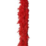 2 Metre Boa Tüy Otriş - Kırmızı - Görsel 3