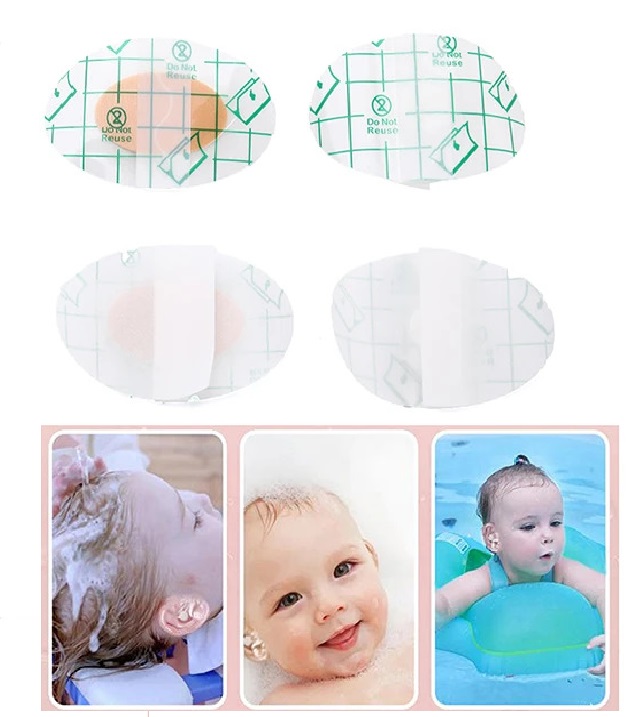20-adet-be-5356-1.jpg 20 Adet Bebek Banyo Havuz Kulak Bandı -Şeffaf Su Geçirmez Yapışkanlı Bant Kuaför Bandı - Görsel 1