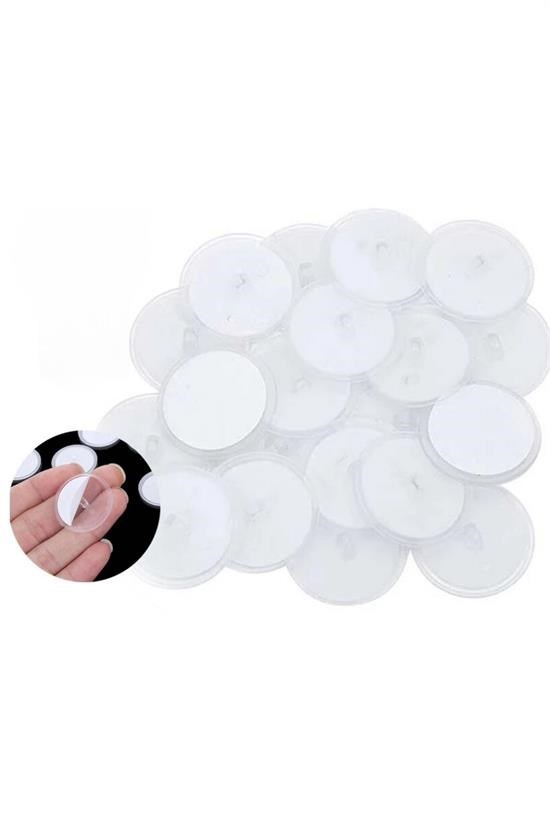 20-adet-s-6524-1.jpg 20 Adet Şeffaf Yuvarlak 3 Cm Çaplı Güçlü Disk Yapışkanlar - Görsel 1