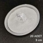 20 Adet Şeffaf Yuvarlak 3 Cm Çaplı Güçlü Disk Yapışkanlar - Görsel 3