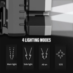 212 Model Şarjlı 5 Led 4 Modlu Cob Led Avcı Balıkçı Kamp Süper Kafa Lambası - Görsel 4