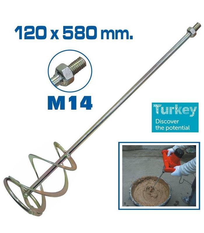 24912.jpg TH14343 Boya Alçı ve Harç Karıştırıcı Uç 120x580 mm - Görsel 1