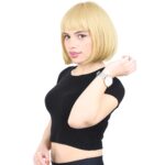 Kısa Küt Perçemli Fiber Sen Peruk / Sarı - Görsel 3