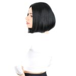 Kahkülsüz Düz Kısa Fiber Sen Peruk / Siyah - Görsel 3