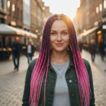 Afrika Örgüsü Ve Rasta İçin Sen Ombreli  / Koyu Pembe / Pembe / Açık Pembe