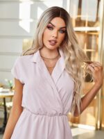Kumral Ombre/ Balköpüğü Platin Röfleli Orta Boy Tül Peruk - Görsel 4