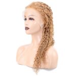 Afro Dalga Front Lace Gerçek Tül Peruk / Altın Karamel / 60/65cm - Görsel 4