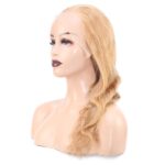Dalgalı Front Lace Gerçek Tül Peruk / Altın Karamel / 60/65cm - Görsel 4