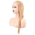 Düz Front Lace Gerçek Tül Peruk / Altın Karamel / 60/65cm - Görsel 4