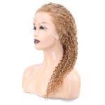Afro Dalga Front Lace Gerçek Tül Peruk / Sıcak Karamel / 60/65cm - Görsel 4