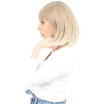 Küt Kahküllü Fiber Sen Peruk / Karamel / Platin Röfleli - Görsel 3