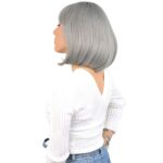Küt Kahküllü Fiber Sen Peruk / Gri - Görsel 3